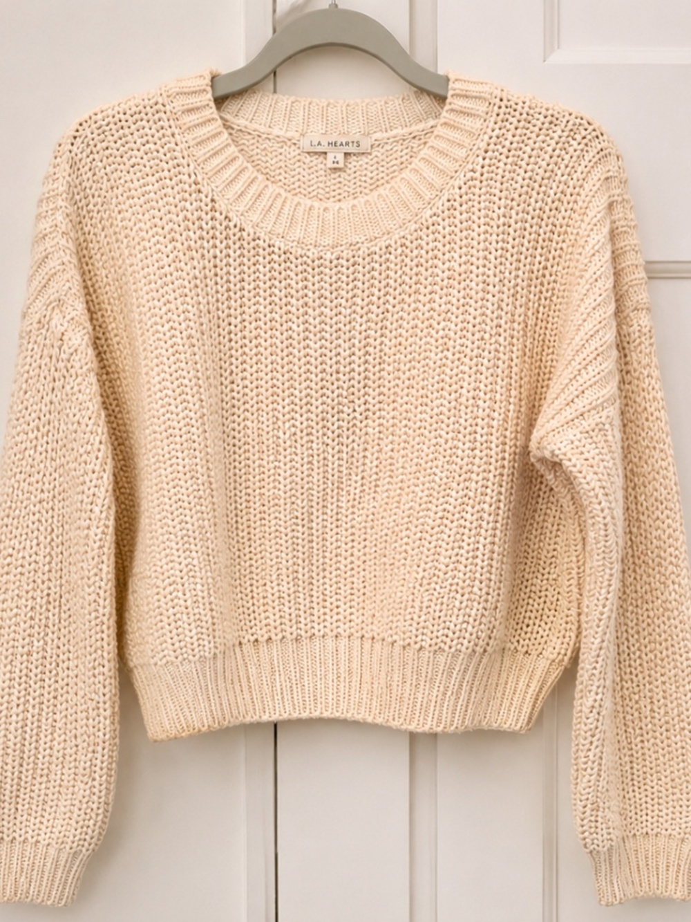 PacSun L.A. Hearts Cream XS Knit Sweater